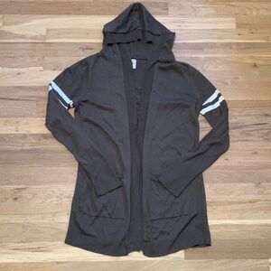 Hippie Rose Long Sleeve Hooded Knit Cardigan Olive Green Women’s S